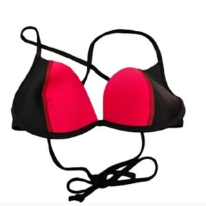 Body Glove Women's Black And Red Push Up Smoothies Bikini Top Sz XS